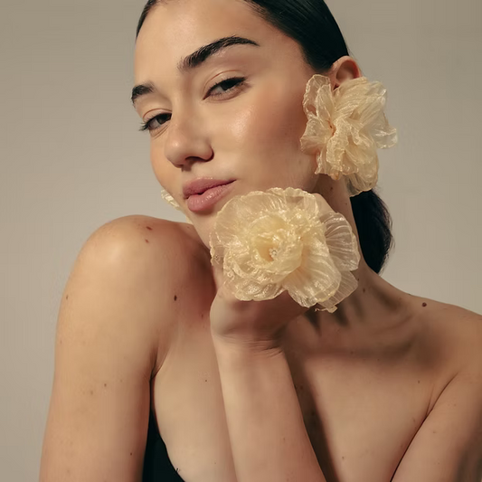 Orecchini Flower Organza
